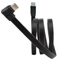Cable alargador USB-C 2.0 plano acodado macho-hembra