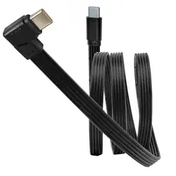 Cable alargador USB-C 2.0 plano acodado macho-hembra