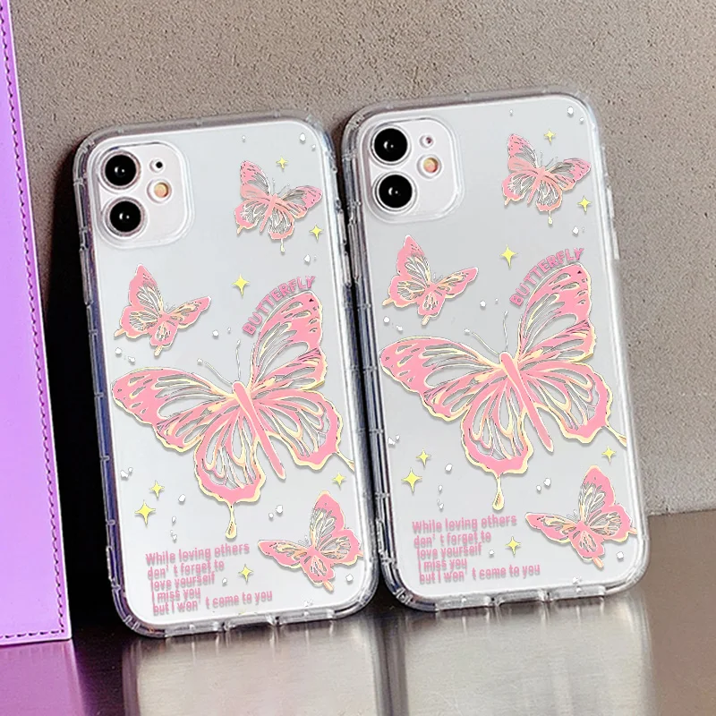 Funda de teléfono con mariposa para Samsung A56 5G Galaxy A55 A54 A36 A16 S25 Ultra S24 S23 Plus A35 A34 A15 A14 A13, Fundas de silicona - imagen 4