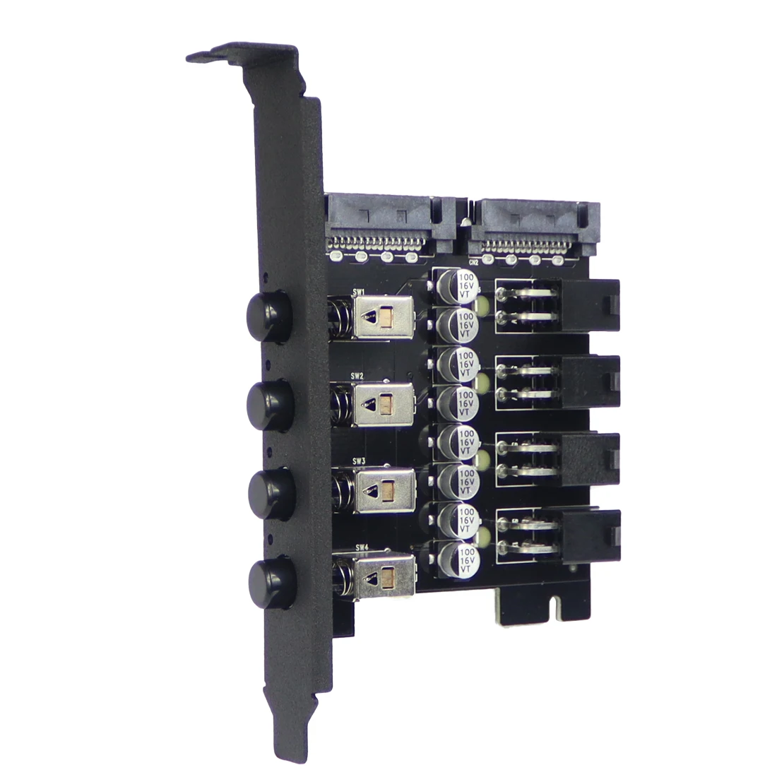 Adaptador SATA de 15 pines, sistema de Control de 4 discos duros, sistema de gestión de Control inteligente, tarjeta de interruptor de alimentación HDD SSD con soporte para PC - imagen 3