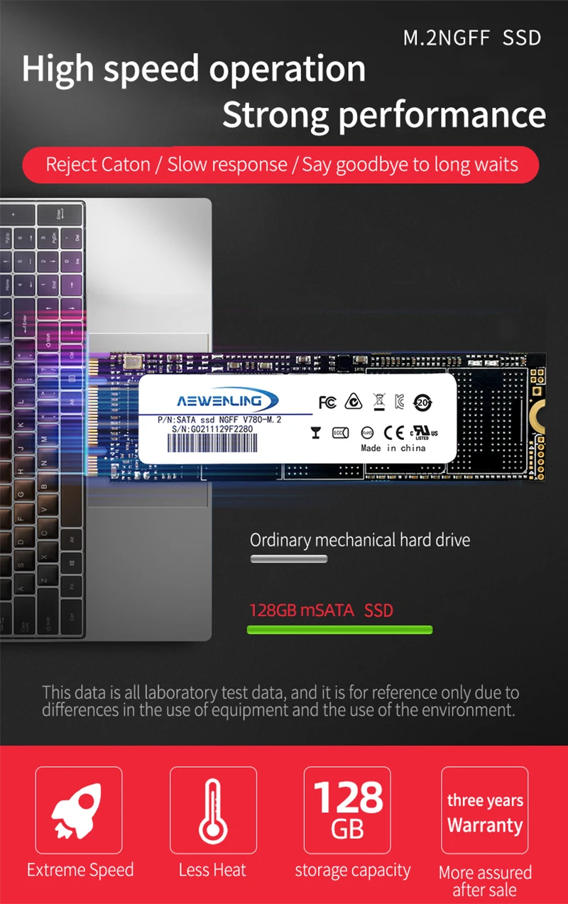 M.2 SATA - Vista del disco duro M.2 SATA