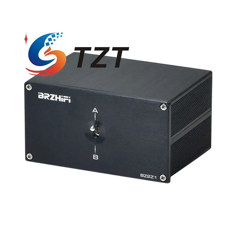 TZT Conmutador sin pérdidas de audio de alta calidad 2 EN 1 SALIDA para amplificadores de potencia y altavoces Interruptor sin pérdidas