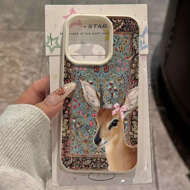 Funda de teléfono con diseño de silicona Vintage Deer Lichee para Xiaomi Poco F7 F6 F5 X7 X6 X5 M6 Pro 4G, funda trasera de parachoques a prueba de golpes