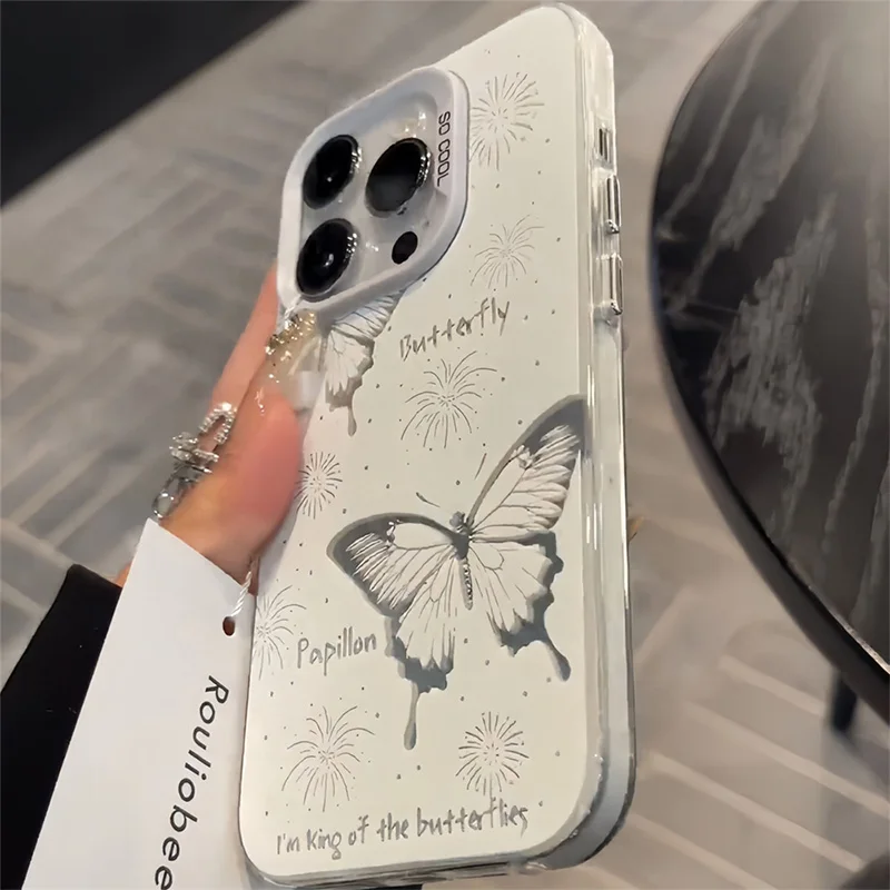Vlinder Hond Graffiti Case Voor Honor X9 X8 X9B X9A 90 Lite 70 50 200 Magic 5 4 6 Lite Kleurrijke Zilveren PC Telefoon Case Cover - imagen 4