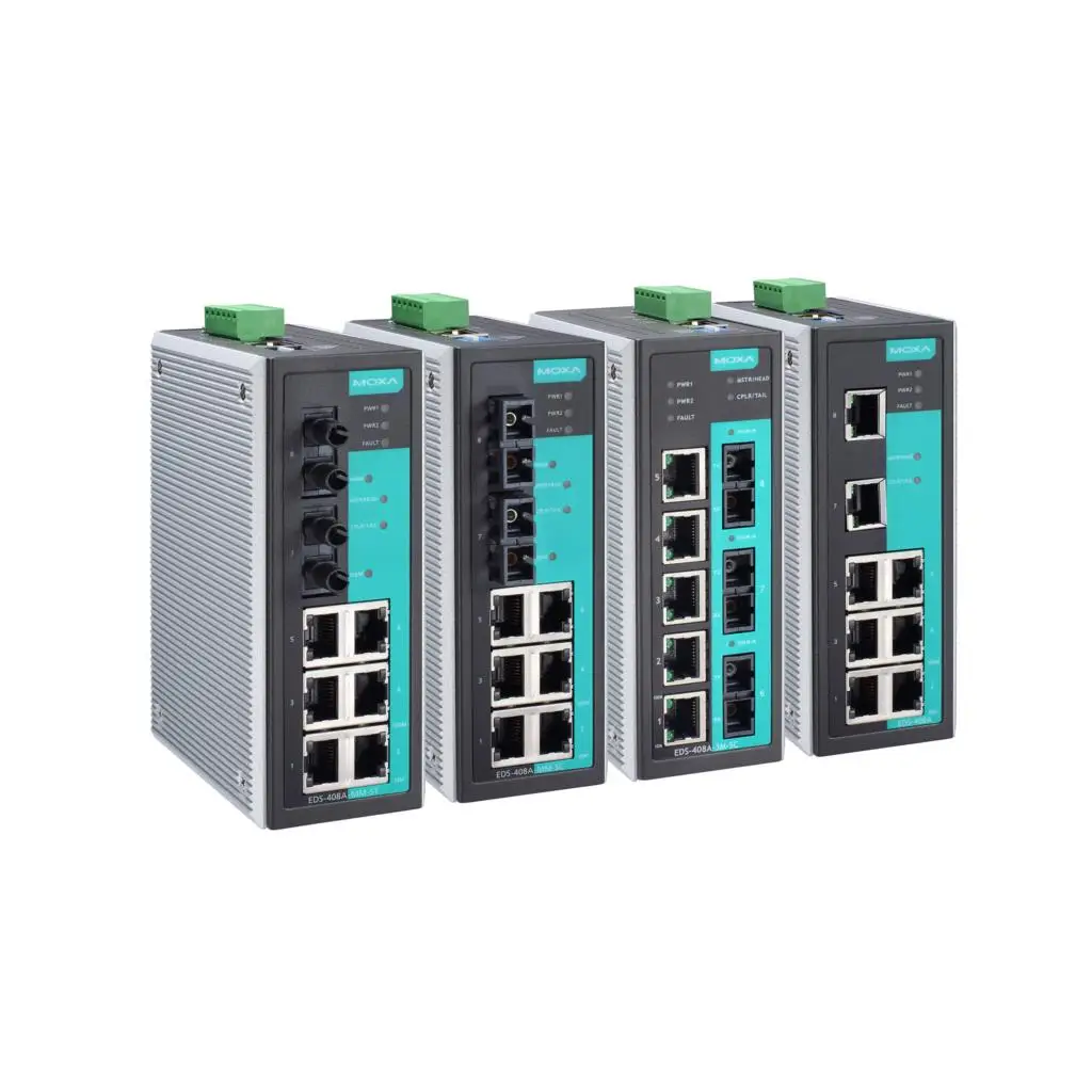 Taiwán MOXA EDS-408A-SS-SC Industrial Ethernet 8 puertos garantía de fibra monomodo por cinco años de carril - imagen 3