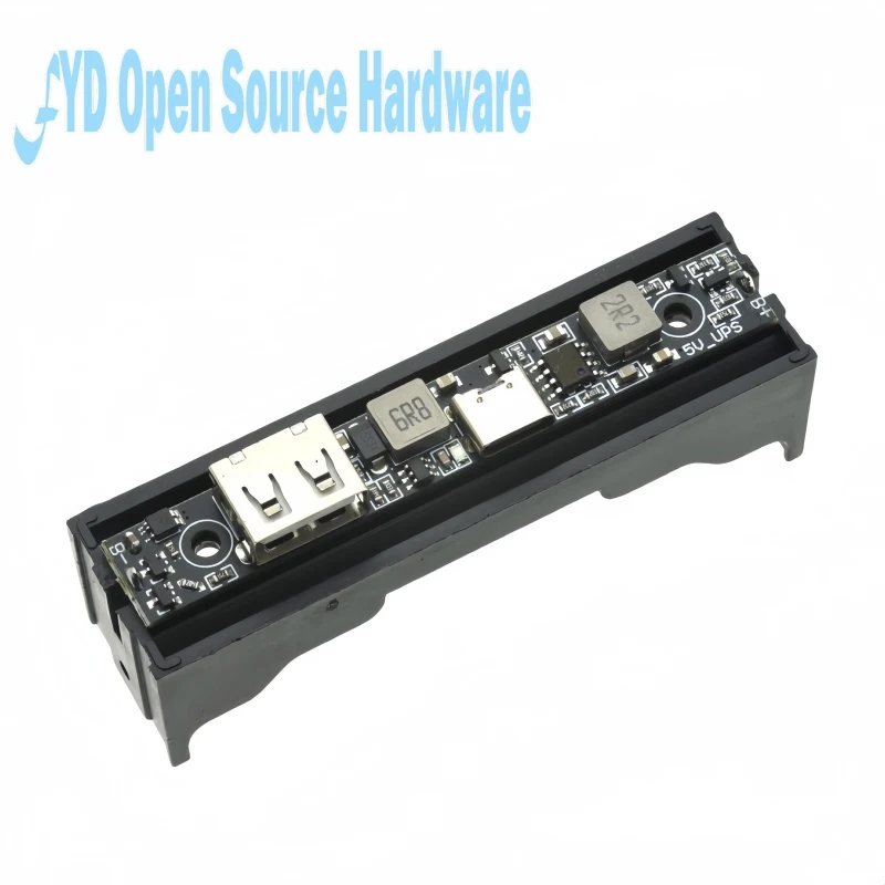 Tipo C DC5V 18650 batería de litio con cargador de aumento de la batería UPS fuente de alimentación/convertidor con caja de batería - imagen 2