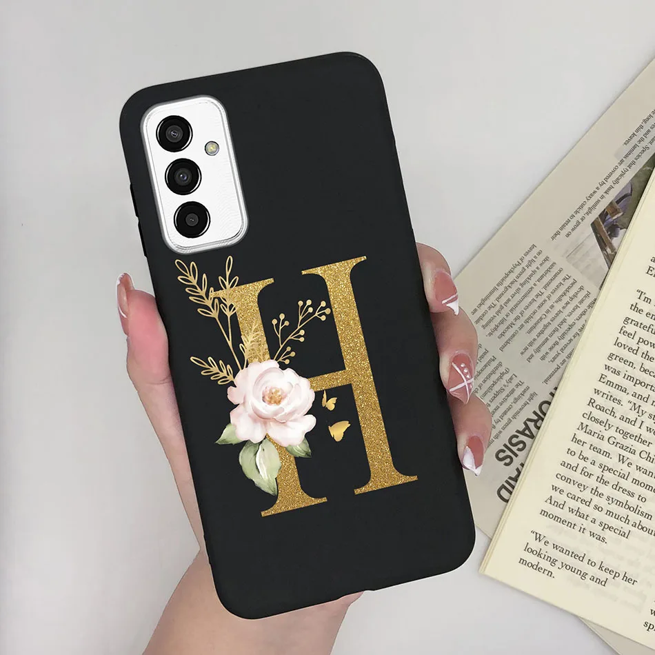 Funda trasera de silicona mate para Samsung Galaxy F 13, 4G, rosa, A-Z, 26 letras, SamsungF13, Galaxy F13, F13 - imagen 3