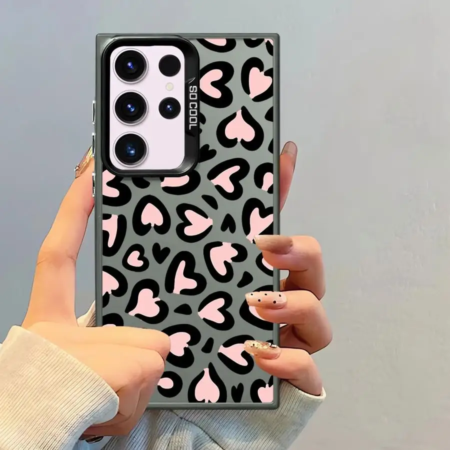 Hermosa funda con estampado de leopardo para Samsung Galaxy Note 20 Ultra S23 S25Plus S25 S22 Ultra S24 FE S20 FE S21 S24Ultra funda suave - imagen 3