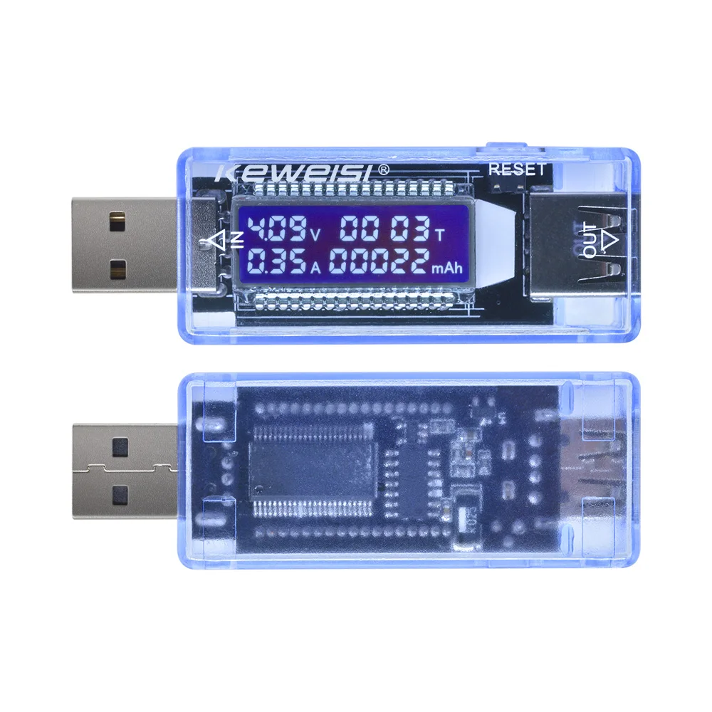 Probador de cargador USB de KWS-V20, medidor de corriente de voltaje médico, voltímetro, amperímetro, probador de capacidad de batería, Detector de energía móvil