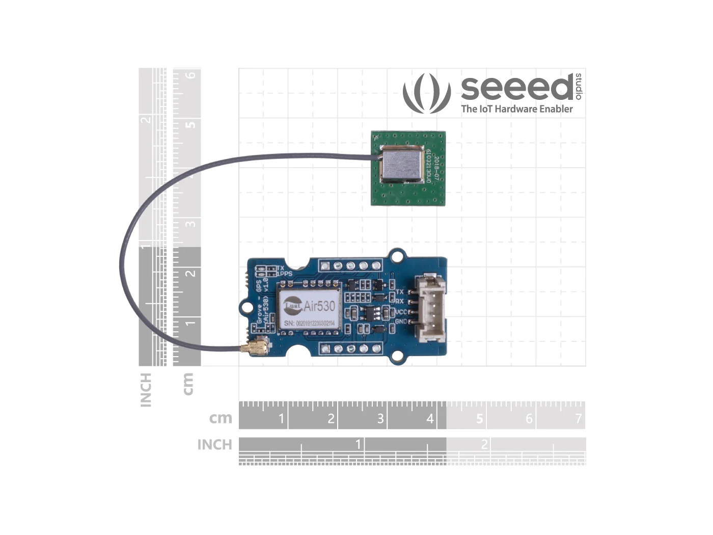 Grove - GPS (Air530) ubicación GPS, comunicación de larga distancia, módulo de navegación de posicionamiento satelital, para GPS Galileo Beidou - imagen 3