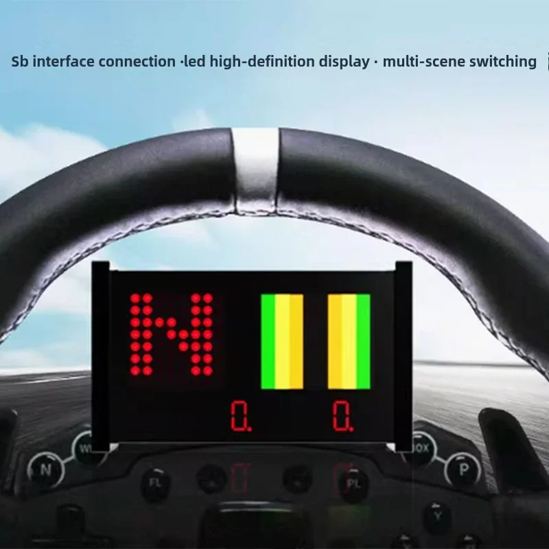 Para Thrustmaster/Logitech/SIMAGIC FANATEC/MOZA volante Simracing juego de coche PC medidor USB luz pantalla LED Digital Mod - imagen 3
