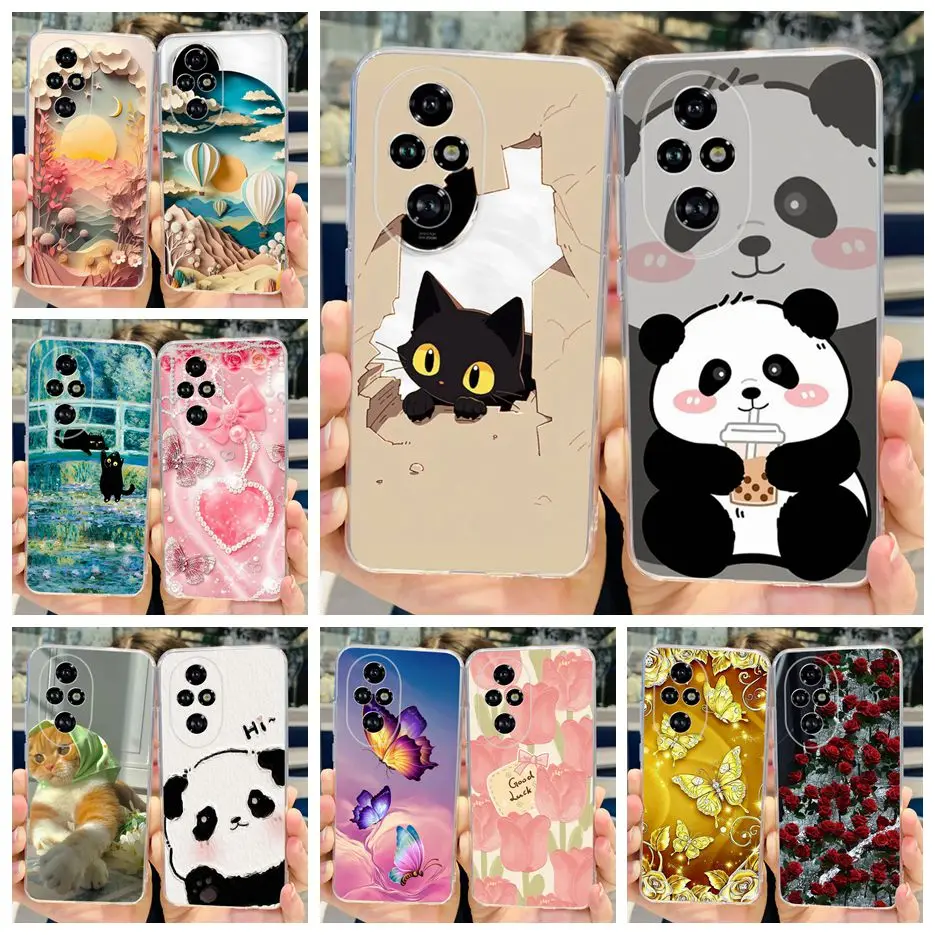 Para Honor 200 Pro funda ELP-AN00 Linda funda pintada fundas de teléfono de silicona transparente para Honor 200 Lite Honor200 Pro Fundas suaves