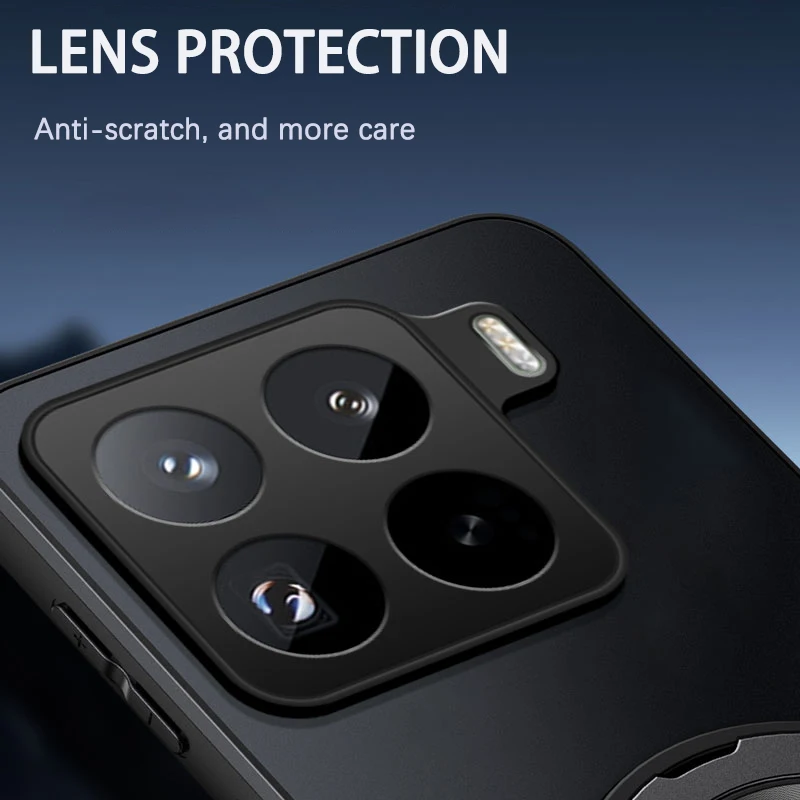 Funda esmerilada AG para XIAOMI 17 Pro Max 15 14 Ultra 13 Lite 13T 12 12T 11 10 Pro soporte de anillo magnético cubierta protectora de lente - imagen 3