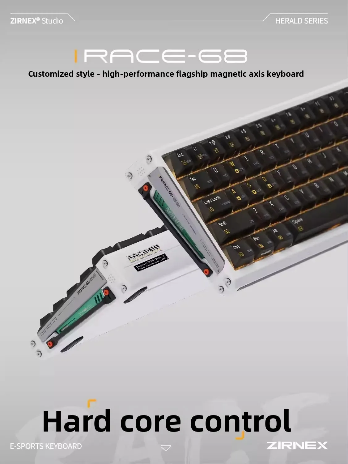 ZIRNEX RACE68 teclado con interruptor magnético con cable aleación de aluminio 8K teclado para juegos RGB RT0.005 CNC accesorios ergonómicos PC Gamer - imagen 2