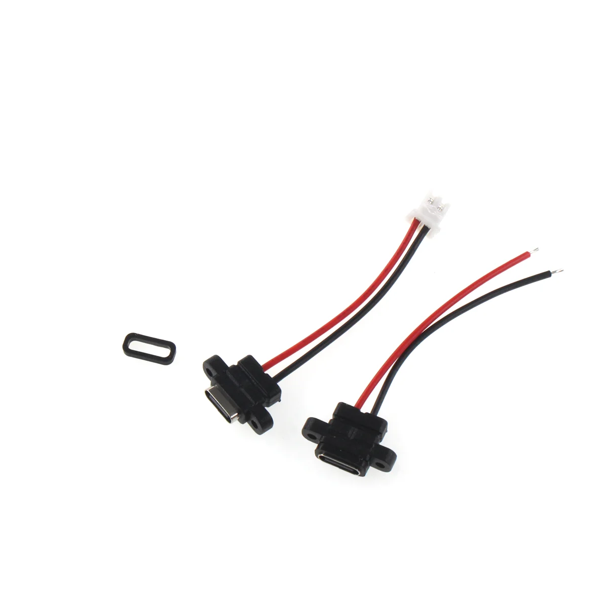 Base hembra impermeable tipo c con cable, puerto de carga, cabezal hembra DIY con orificio de montaje, Afeitadora eléctrica 2A, cable de soldadura t, 2 uds. - imagen 4