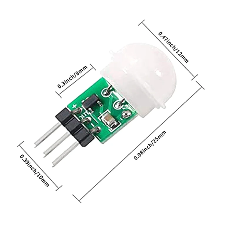 Mini IR piroeléctrico infrarrojo PIR Sensor de movimiento humano módulo Detector automático AM312 Sensor DC 2,7 a 12V - imagen 2