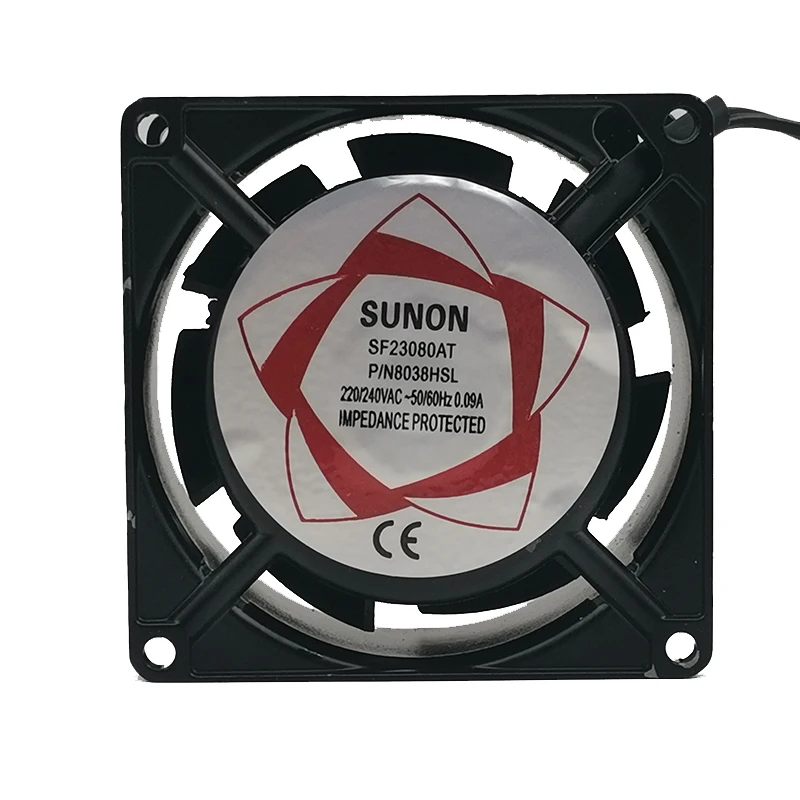 SF23080AT P/N8038HSL 8cm 8038 80mm 80*80*38MM ventilador AC 220V/240V marco de Metal para ventilador de refrigeración de gabinete de pecera