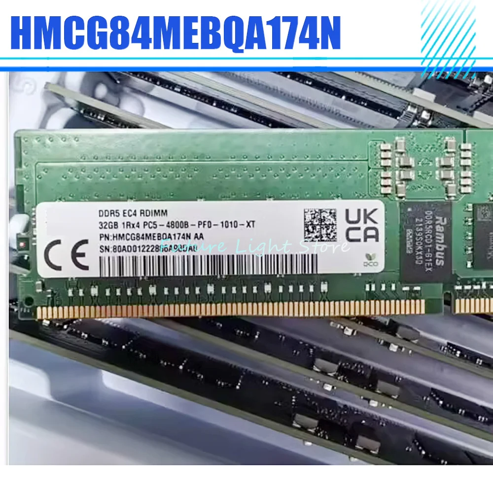 1 Uds HMCG84MEBQA174N 32GB 32G 1RX4 4800B DDR5 ECC REG RDIMM para SK Hynix 4800 RAM - imagen 2
