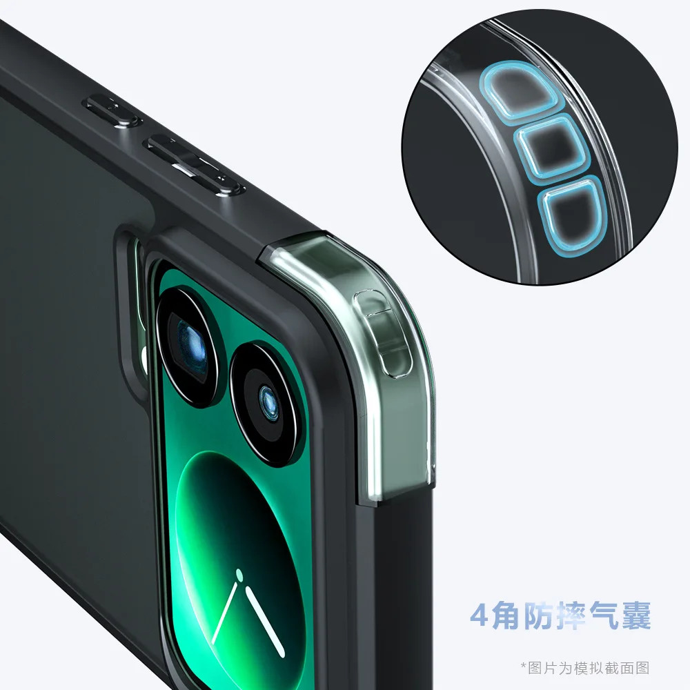 Funda protectora a prueba de golpes para Xiaomi 17 Pro Max, cubierta trasera dura acrílica mate para Xiaomi Mi17 17pro, Airbags esmerilados para PC + parachoques de TPU - imagen 3