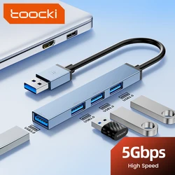Hub USB 3,0 Toocki 4 en 1 – Adaptador Multipuerto PC y Portátil