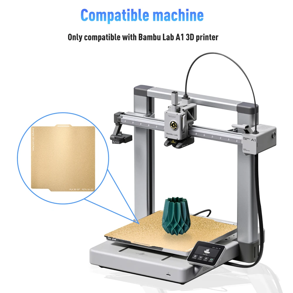 Placa de construcción de impresión en frío, cama PEI para Bambu Lab A1, hoja de acero con resorte, impresión de doble cara, fuerte adherencia, accesorios de impresora 3D - imagen 3