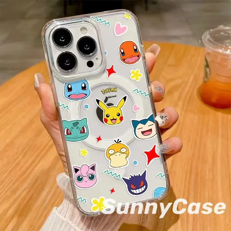 P-Pokémon Elf P-Pikachu para funda magnética Magsafe para iPhone 17 16 15 14 13 12 11 PRO MAX 16e MINI PLUS Y2K fundas de teléfono - imagen 3