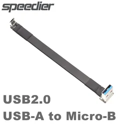 Cable USB 2.0 Micro B Macho – Plano blindaje EMI FPV