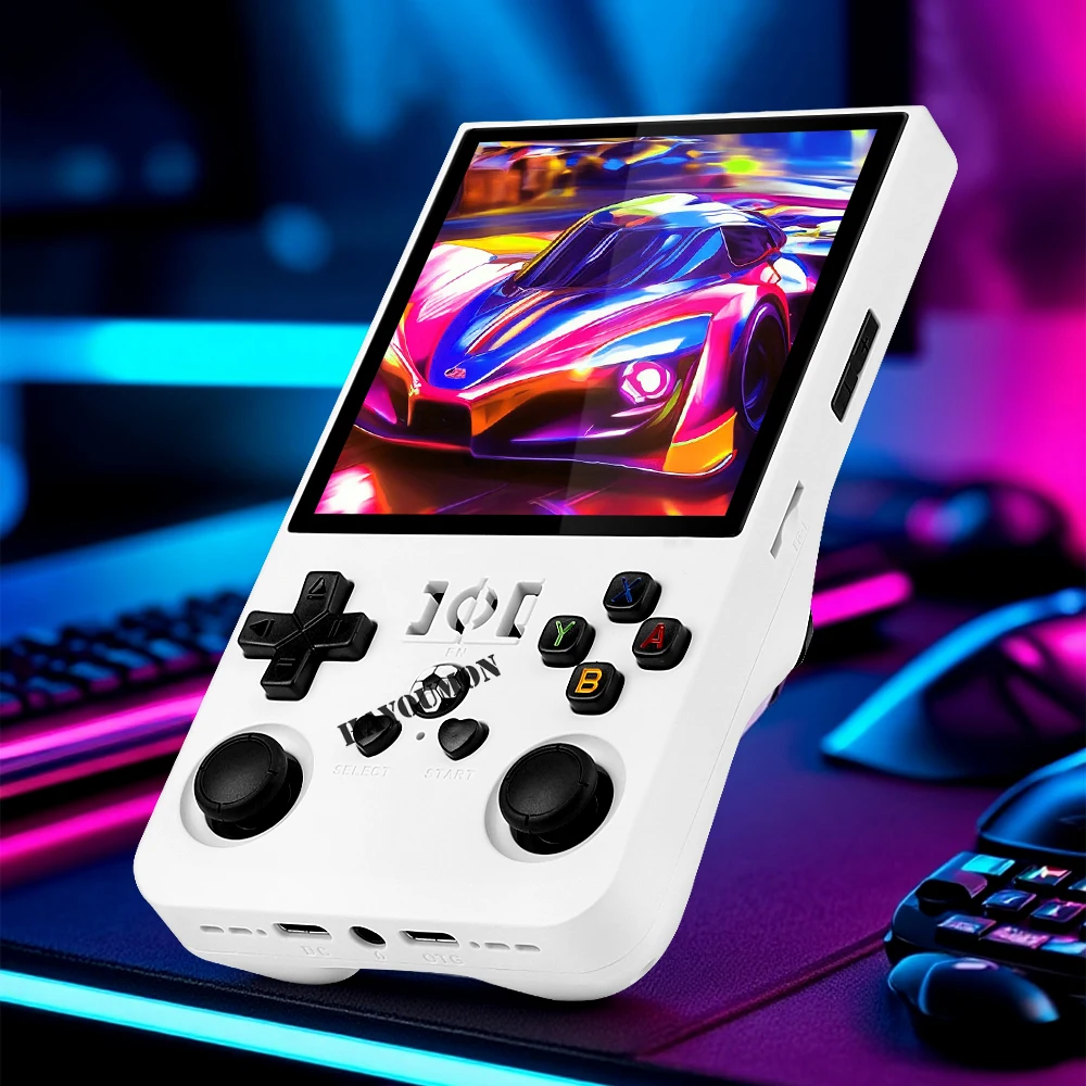 Reproductores de juegos Retro de código abierto R36Max, pantalla IPS de 4,0 pulgadas, sistema Linux, consolas de videojuegos portátiles de bolsillo, 64GB/128GB - imagen 3