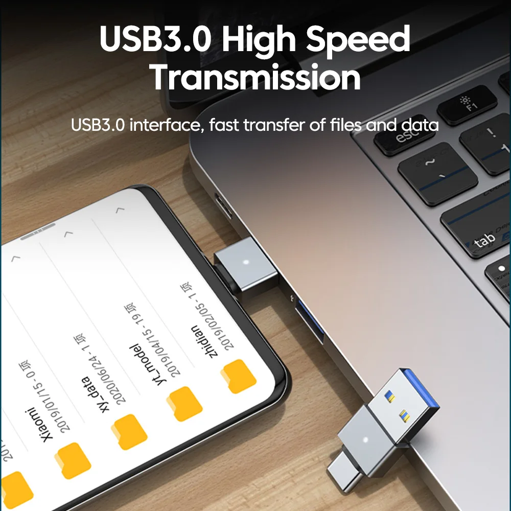 MINI USB 3,0 macho a tipo c macho OTG adaptadores convertidores de transferencia de datos de carga para iphone 15/16 conector adaptador de teléfono Samsung - imagen 2