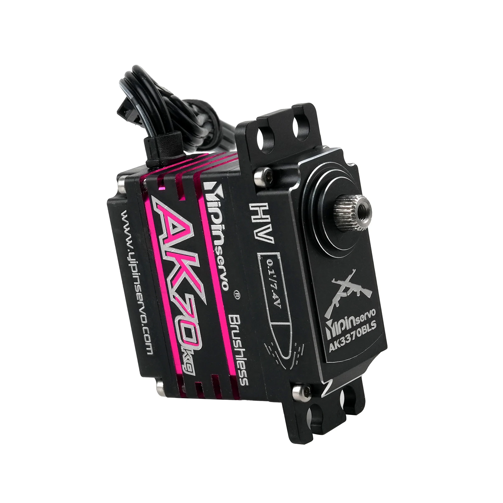 Servo de codificación magnética AK70 de alto par, Motor sin escobillas de 7,4 V y 70kg, IP67, Servo Digital de Metal completo de 180 grados para Robot de avión y coche - imagen 3