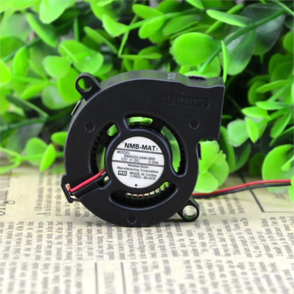 Ventilador de 45 mm para NMB BM4520-04W-B60 45x45x20 mm 12 V 0.34 A Soplador turbo centrífugo de doble bola - imagen 4