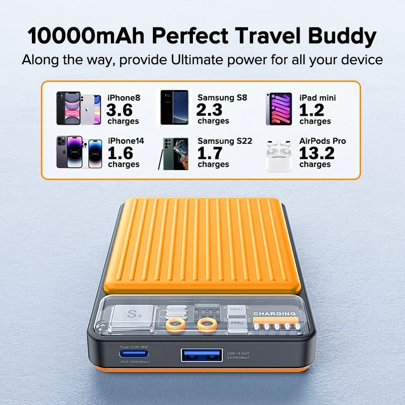 QOOVI Power Bank 22,5 W cargador portátil ultrafino Powerbank 10000mAh batería carga rápida para iPhone 16 15 Xiaomi Samsung - imagen 5
