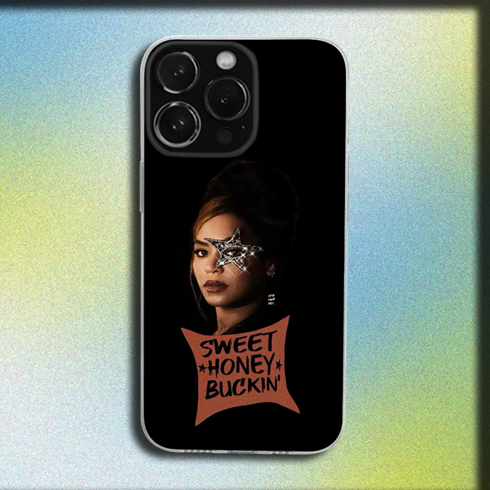 Funda de teléfono Singer B-Beyonce para iPhone 16,15,14,13,12,11 Plus,Pro,Max,XR,XS,X,Plus,SE,Mini cubierta suave transparente - imagen 4
