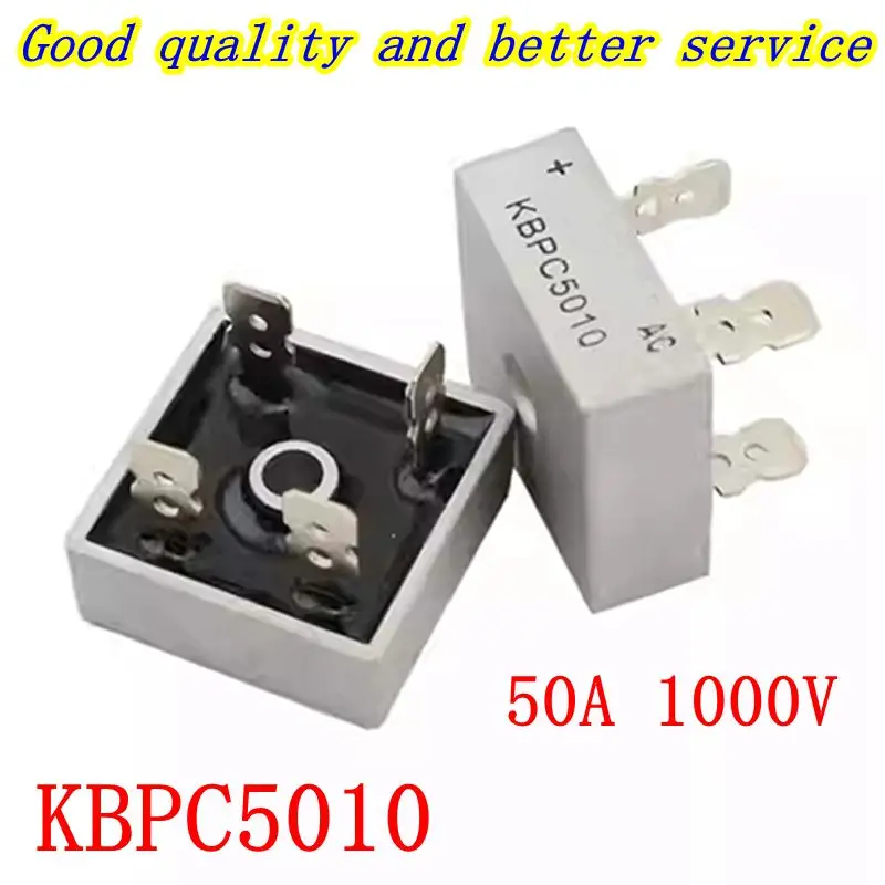 10 Uds KBPC5010 diodos rectificadores de puente 50A 1000V KBPC 5010 diodo rectificador de potencia puente rectificador monofásico