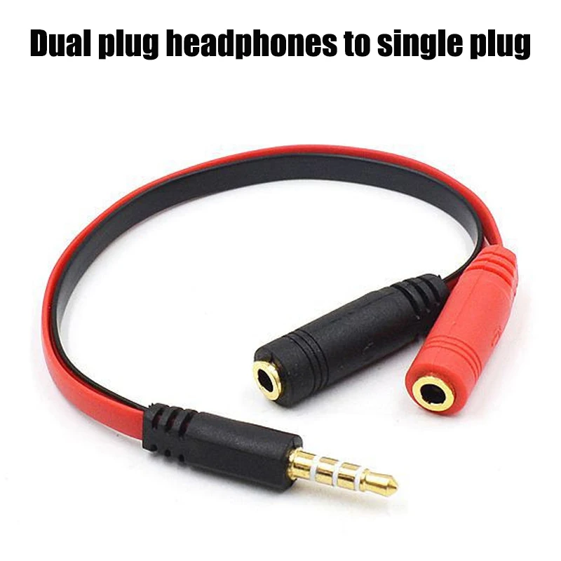 Auriculares de teléfono portátiles de 1 a 2 secciones, auriculares de computadora, micrófono externo, Cable de conversión de Karaoke, alta calidad de sonido - imagen 3