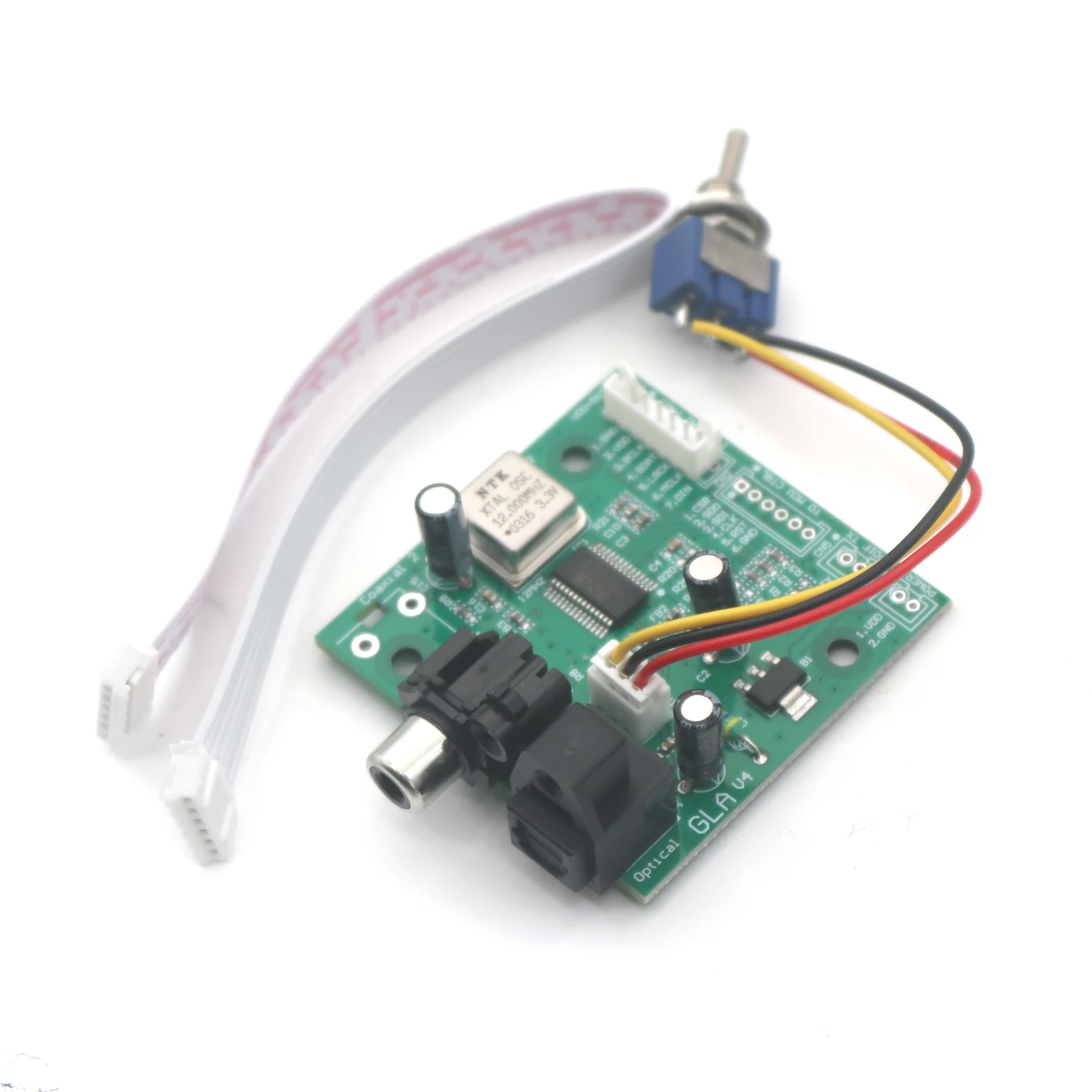 Placa receptora de audio WM8805 de fibra coaxial SPDIF, salida I2S de 32K a 192K de frecuencia de muestreo