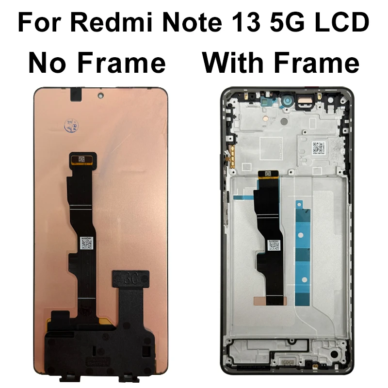 100% probado 6,67 "AMOLED para Redmi Note 13 5G Note 13 4G pantalla 2312DRAABG pantalla táctil digitalizador piezas de montaje 23129RAA4G - imagen 3