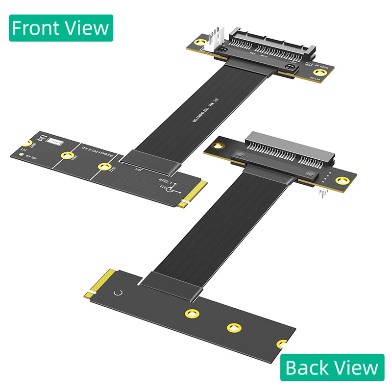 Nuevo Cable elevador M.2 NVME a adaptador PCIE X4 Cable de extensión gráfica 180 grados PCI Express 4,0 4X a M extensor de Cable elevador de llave - imagen 5
