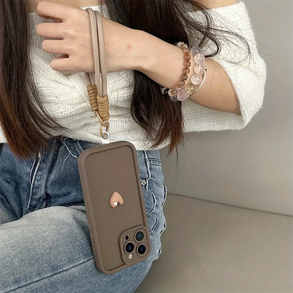 Funda de teléfono con cuerda y cordón suave con corazón de amor 3D para Xiaomi Redmi Note 14 13 12 Pro Plus 5G 13 12S 11S 11 Redmi 12 14C, funda de silicona - imagen 4