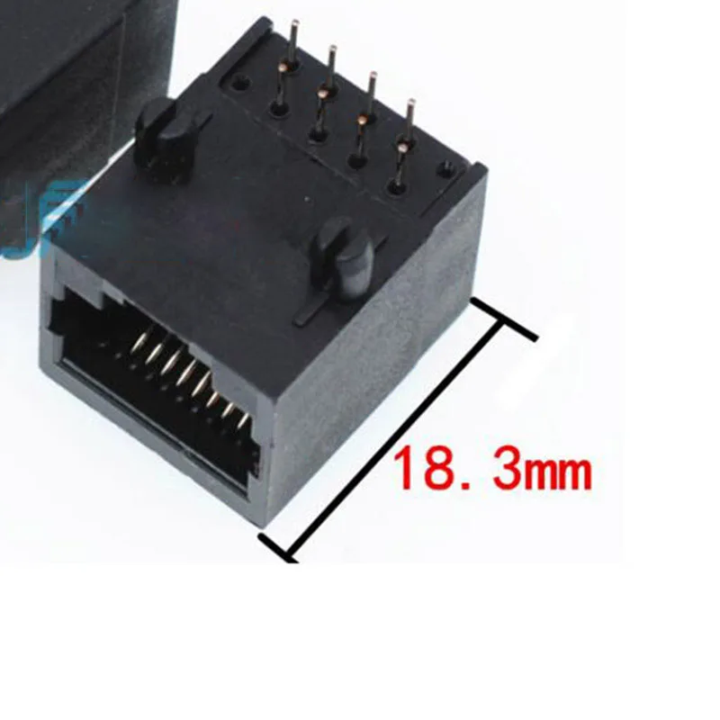 1 Uds RJ45 enchufe de red hembra 8P8C en línea Vertical RJ45 90 grados conector de plástico completo para cable de red - imagen 3