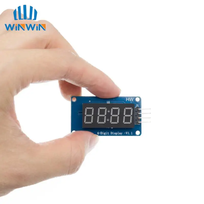 Módulo de pantalla LED Digital TM1637 de 4 Bits para arduino, 7 segmentos, reloj de 0,36 pulgadas, tubo de ánodo rojo, paquete de placa controladora de cuatro series, 1 piezas - imagen 5