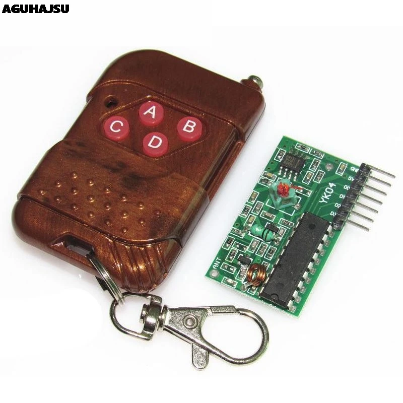 Control remoto inalámbrico para arduino Kit M4, placa receptora desbloqueada, módulo de lanzamiento, 4 canales, 2262/2272 Mhz, 433, sin batería