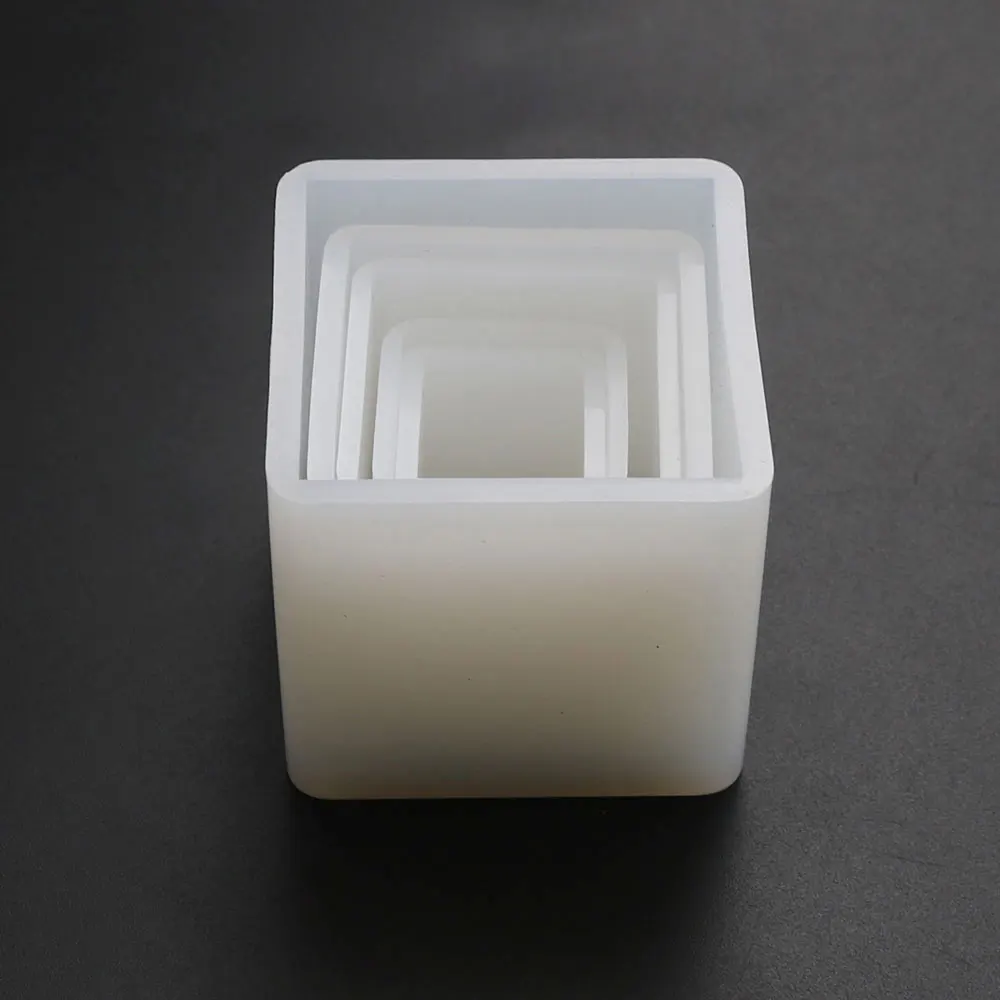 JCD-Moldes de resina Epoxy de 20-70mm, forma de cubo cuadrado, vela, molde de cristal de silicona, manualidades de yeso, molde de silicona de fundición - imagen 4