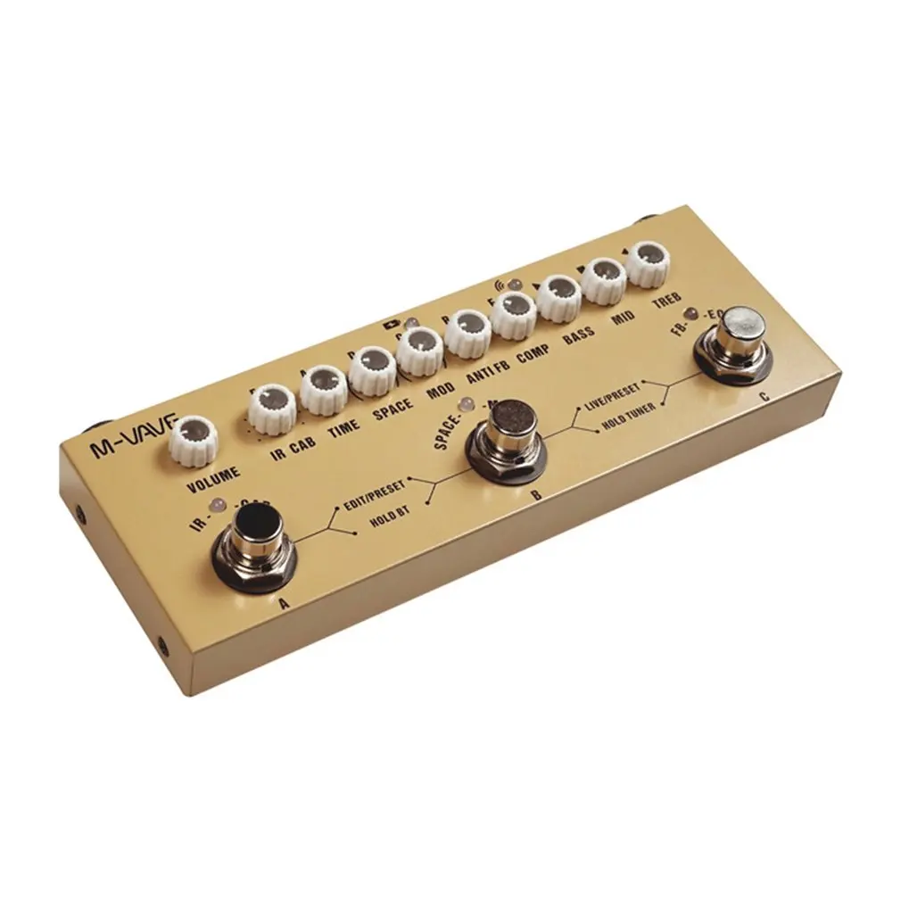 Caliente m-vaves Pedal de guitarra cubo recargable multiefectos retardo coro efecto de reverberación bajo pedales de guitarra acústica Dropshipping - imagen 5