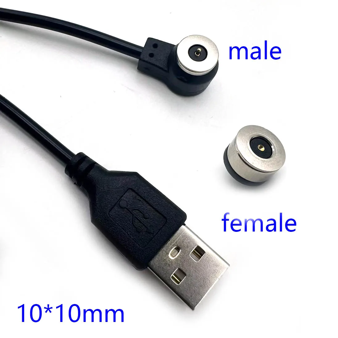 1 Juego de conector Pogo Pin magnético fuerte, PogoPin, sonda macho hembra de 2 polos, carga de energía CC, 10x10mm Magn - imagen 2