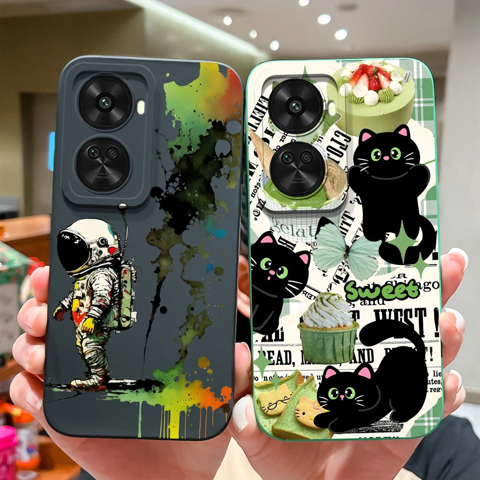 Funda de teléfono con patrón de dibujos animados de conejo para Huawei Nova 11SE 12SE, silicona líquida suave, cubierta trasera de protección Premium - imagen 2