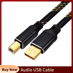 Cable USB DAC Audio Tipo A-B Alta Velocidad OFC