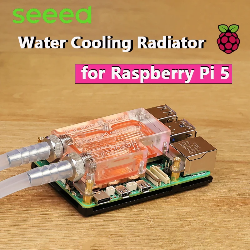 Radiador de refrigeración por agua Raspberry Pi 5, bomba de agua y ventilador de refrigeración integrado, refrigeración eficiente refrigerada por agua, instalación sencilla