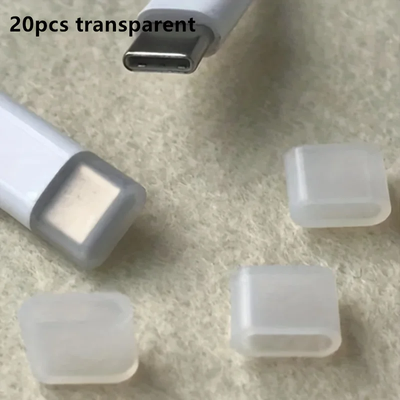 Paquete de 20 tapones antipolvo de silicona USB-C: cubiertas protectoras antipolvo para puertos de carga tipo C, tapas de silicona para línea de datos - imagen 3