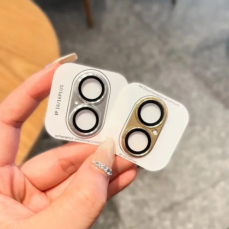Cubierta completa de cristal de cámara de Metal para iPhone 17 17Air 16 16Plus Coque para iPhone 16 16 Plus vidrio de protección de cámara - imagen 3